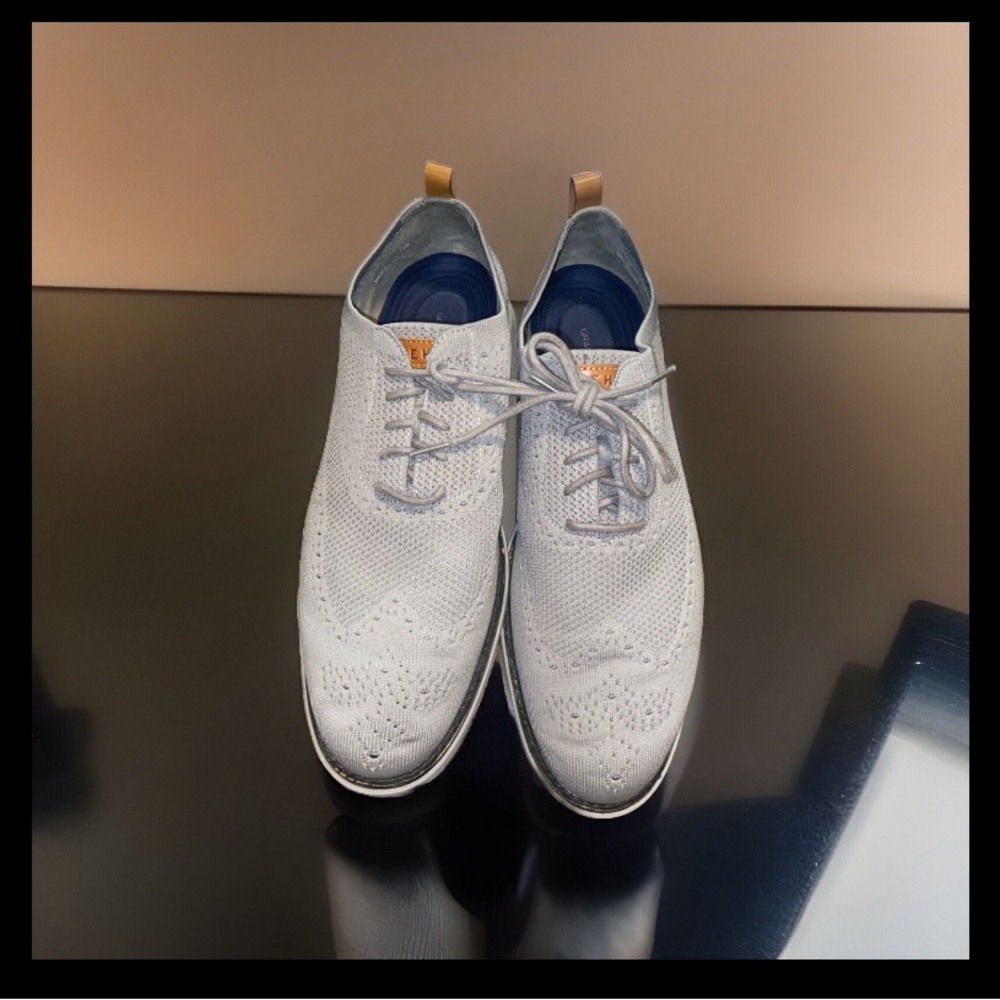 Cole Haan C32154  Grand Evolution Evo Oxfords Stitchlite Beige Lace Up 13M